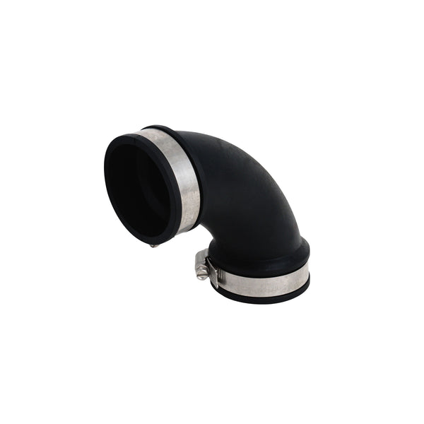 90° Bend Black EPDM Rubber Hose Elbow Fitting - Flexible High-Temperature Connector