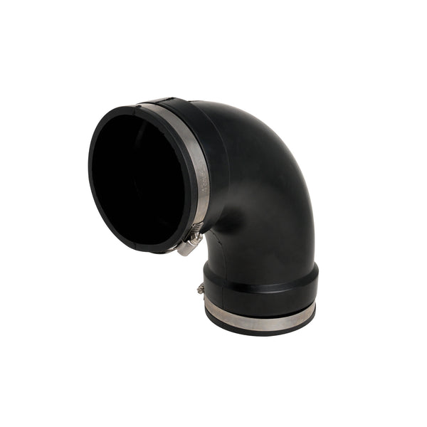 90° Bend Black EPDM Rubber Hose Elbow Fitting - Flexible High-Temperature Connector