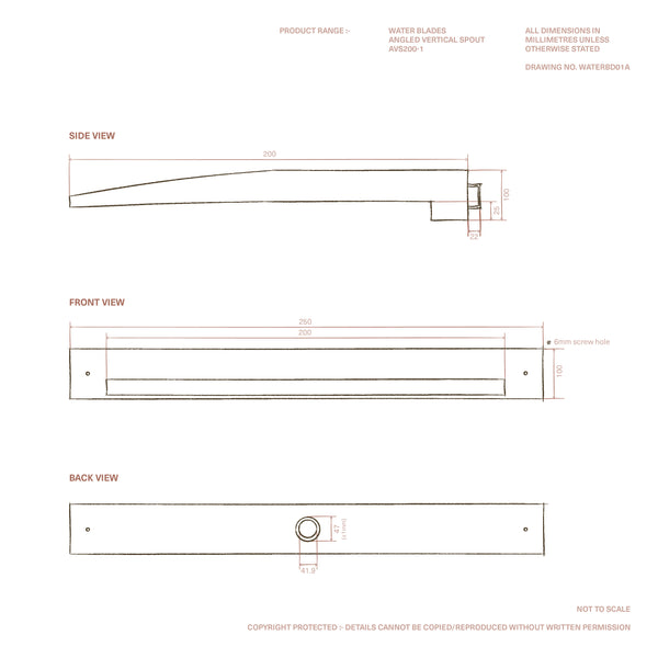 Angled Vertical Spout Waterfall