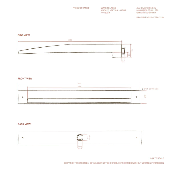Angled Vertical Spout Waterfall