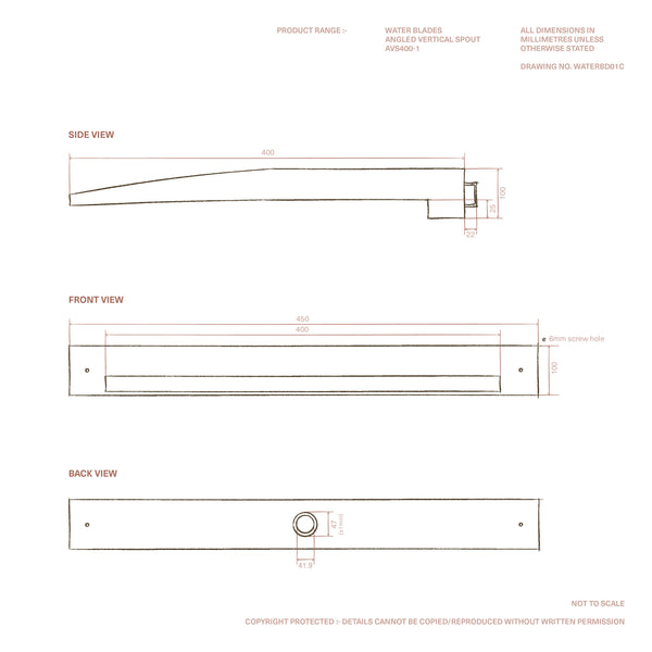 Angled Vertical Spout Waterfall